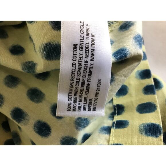 Target Brand Mens Summer Button down short Sleeve Shirt Sz. XL NWT Yellow/Green - Picture 10 of 11